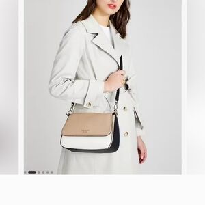 Kate Spade Beige and White Crossbody Bag